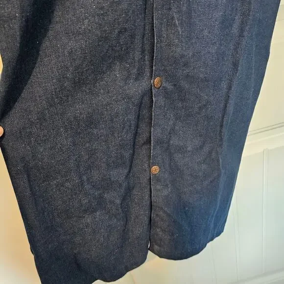 Vintage American West Denim Jacket 80s Womens Small Ranch Coat Western Chore - Picture 7 of 11